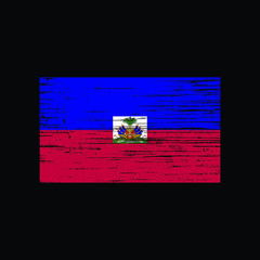 Haiti Grunge Distress Country Flag Vector
