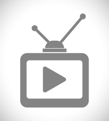 Obraz premium retro tv play button icon