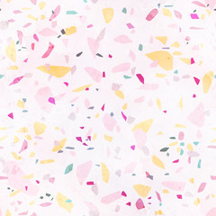 terrazzo seamless pattern. stone texture, mid century modern style. natural classic design