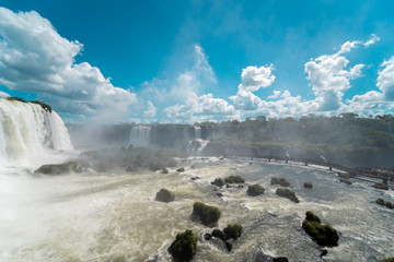waterfall in foz de iguazu brasil