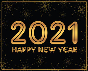 Fototapeta na wymiar Happy New Year 2021