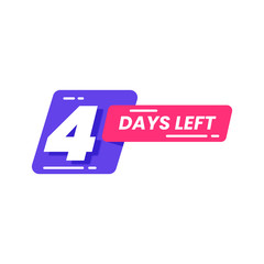 4 days left for promotional banner for online shopping