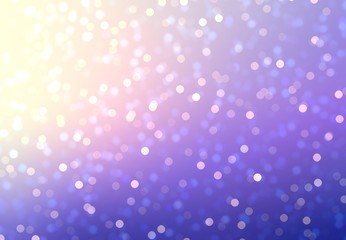 Glitter confetti on shiny lilac blur background. Wonderful holiday texture. Bokeh pattern.