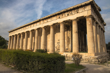 Views of the Temple of Hephaestus, Athens, Greece