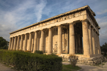 Views of the Temple of Hephaestus, Athens, Greece