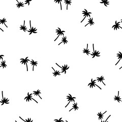 Seamless palm tree pattern texture. Palm tree print vector illustration background.