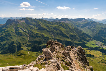 Climbing the Karhorn Via Ferrata near Warth Schrocken in the Lechquellen Mountains