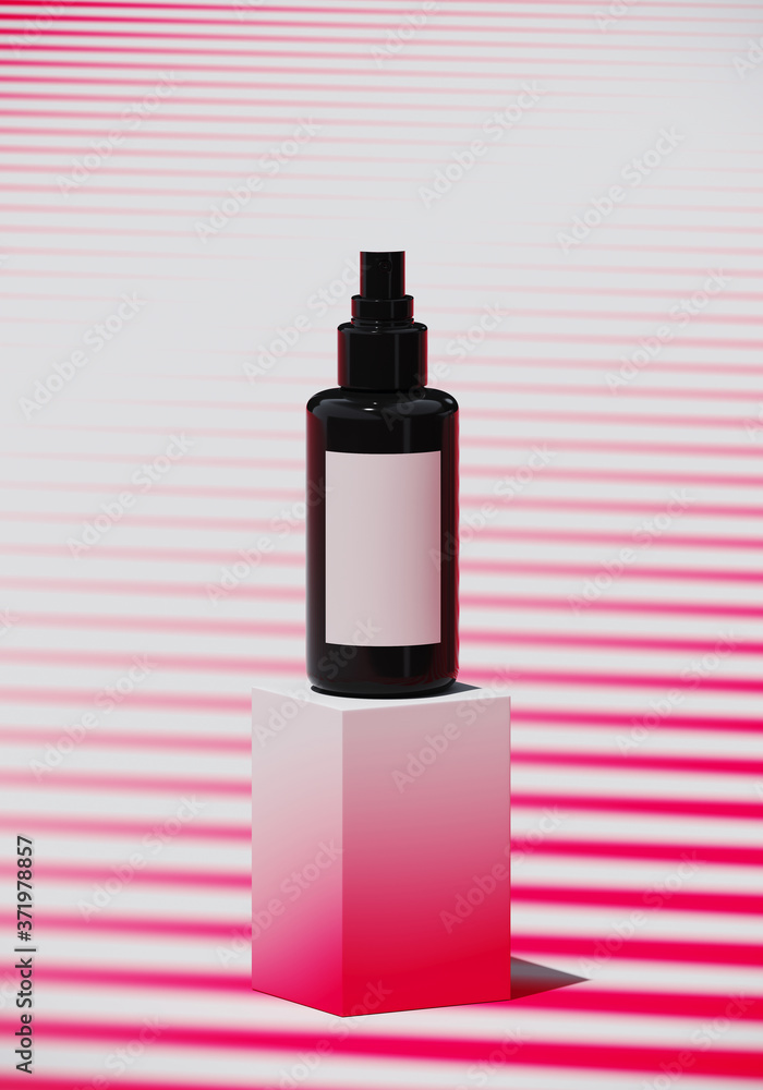 Poster minimal abstract mockup background for product presentation. blending vibrant gradient podium on pin