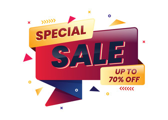 Special sale banner for online shopping