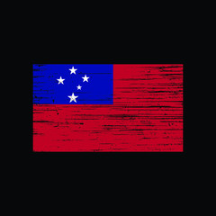 Samoa Grunge Distress Country Flag Vector