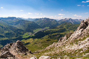 Climbing the Karhorn Via Ferrata near Warth Schrocken in the Lechquellen Mountains