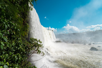 waterfall in foz de iguazu brasil