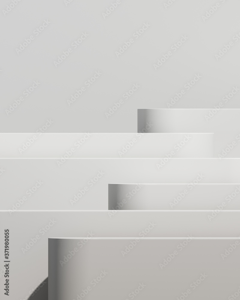 Poster minimal cosmetic background for product presentation. grey gradient color podium with white backgrou