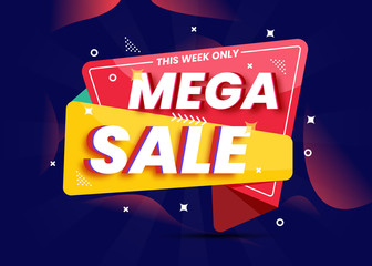 Mega sale banner template promotion