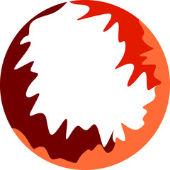 Vector Design of a Fire Logo in Red