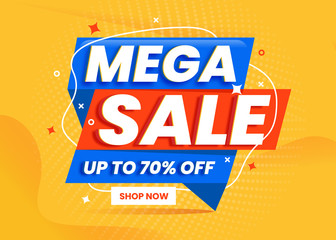 Mega sale banner template promotion