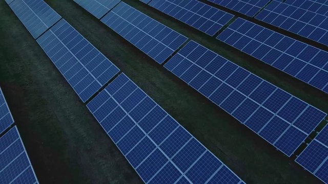 Descending while tilting to a photovoltaic central