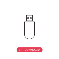 Flash drive icon vector. USB sign