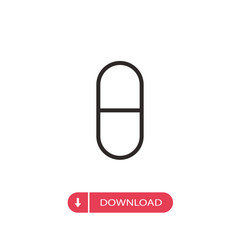 Capsule icon vector. Medical Pill sign