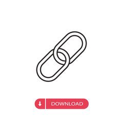 Link icon vector. Chain sign