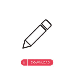 Pen icon vector. Pencil sign