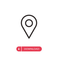 Location icon vector. Pin sign
