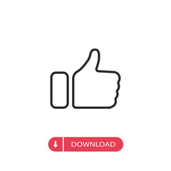 Obraz premium Thumbs up icon vector. Like sign