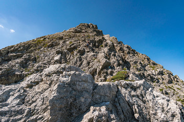 Climbing the Karhorn Via Ferrata near Warth Schrocken in the Lechquellen Mountains