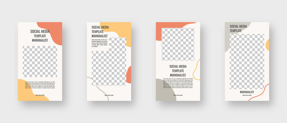 Social media template. Trendy editable social media stories template. Mockup isolated. Template design. Vector illustration.