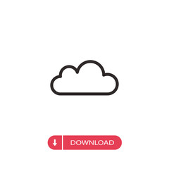 Cloud icon vector. Weather sign