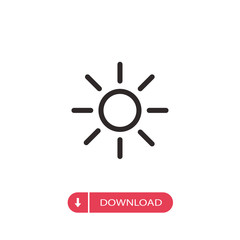 Sun icon vector. Sunny sign