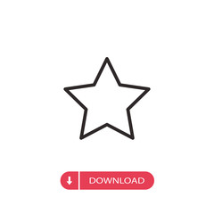 Star icon vector. Favorite sign