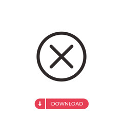 Fototapeta premium Cancel icon vector. Cross sign