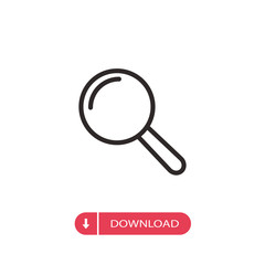 Search icon vector. Magnifying sign