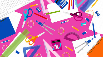 sfondo, materiale scolastico, scuola, studiare