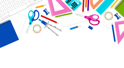 sfondo, materiale scolastico, scuola, studiare