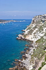 Fototapeta na wymiar View of the Tremiti Islands.
