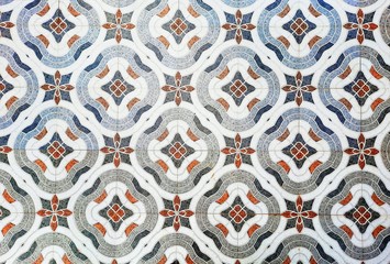 floor tiles texture with circular and star shapes