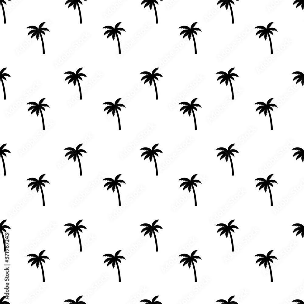 Poster seamless palm tree pattern texture. palm tree print vector illustration background.