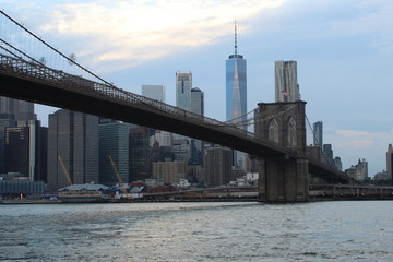 Fototapeta na wymiar The Brooklyn Bridge in New York.