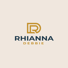 Initial RD DR R D monogram logo template. Vector illustration