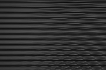 High technology monochrome cymatics abstract background. Organic cyberpunk structure. Three-dimensional render visualization of sound wave effect.