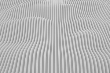 High technology monochrome cymatics abstract background. Organic cyberpunk structure. Three-dimensional render visualization of sound wave effect.