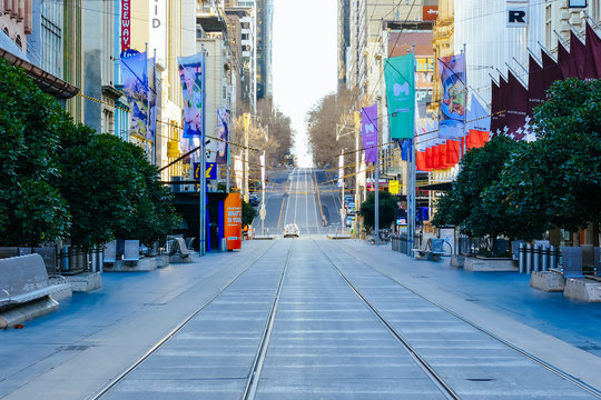 Quiet Melbourne Streets During Coronavirus Pandemic and Stage 4 Lockdown