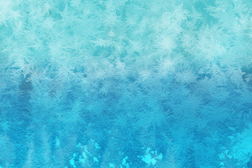 Winter ice frost, frozen background. frosted window glass texture. Cold cool icicles background. Winter wonderland scene. Natural, decoration.