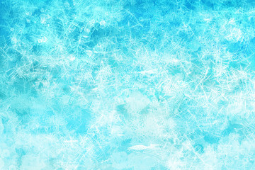 Winter ice frost, frozen background. frosted window glass texture. Cold cool icicles background. Winter wonderland scene. Natural, decoration.