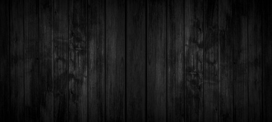 Fototapeta premium old black grey rustic dark wooden texture - wood background banner