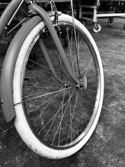 Fototapeta na wymiar A bicycle in the iron factory