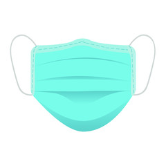 Virus protective mask on a white background. Vector illustration