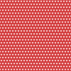 pink on red valentine's day mini cute heart symbols seamless pattern for background, banner, label, cover, card, wallpaper etc, vector design